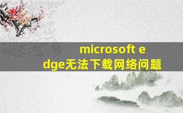 microsoft edge无法下载网络问题